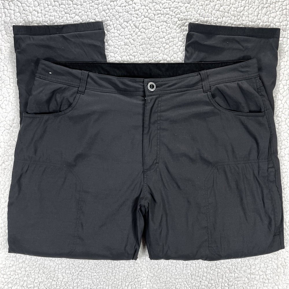 Orvis Fleece Lined Pants Mens 40x30 Black Cargo Insulated Tech Straight Outdoors